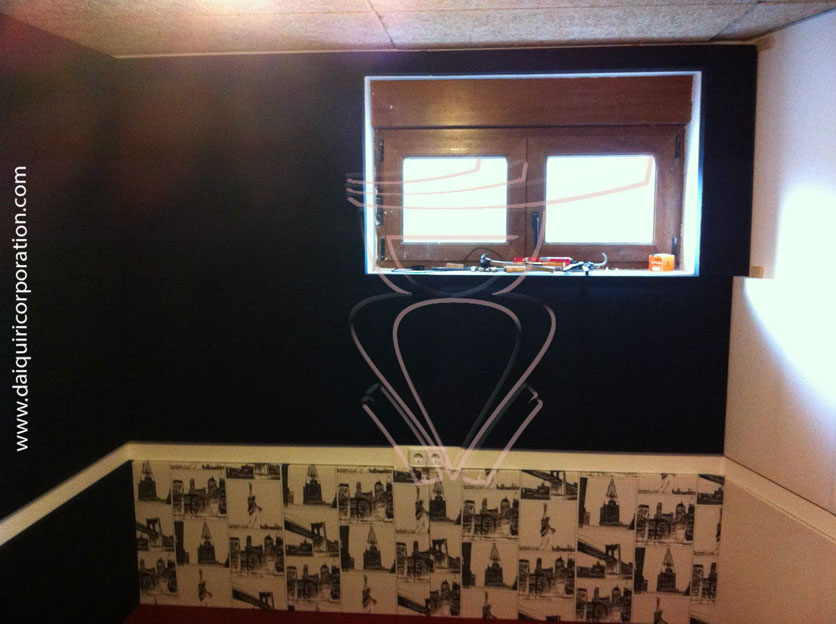 Fotografia obra daiquiri corporation, bastidores