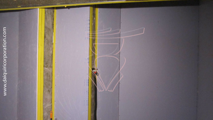 Fotografia obra daiquiri corporation, pared pladur